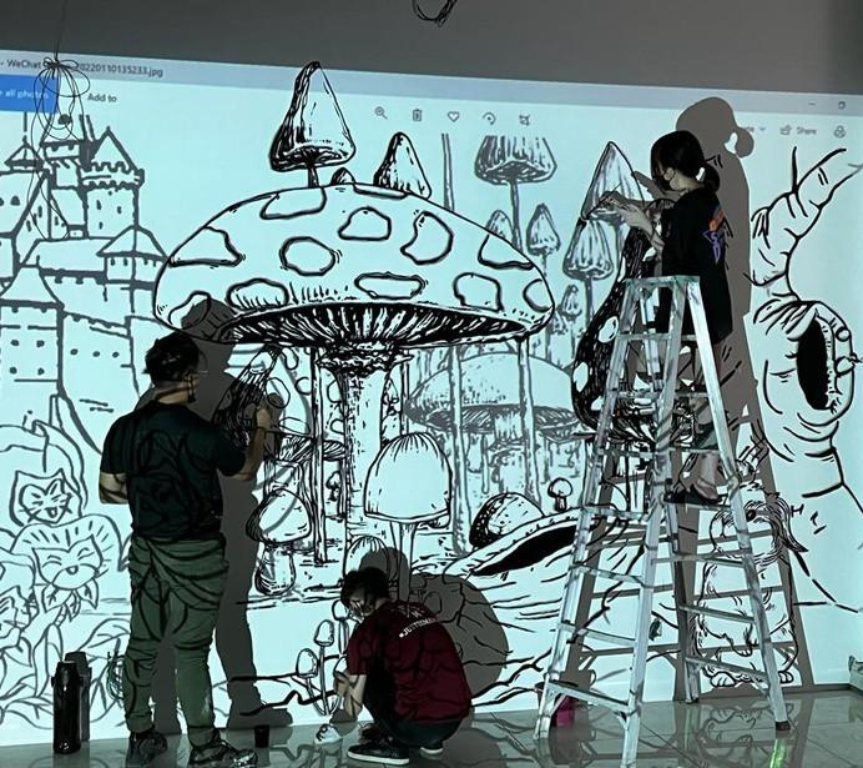 Mural Work in Progress